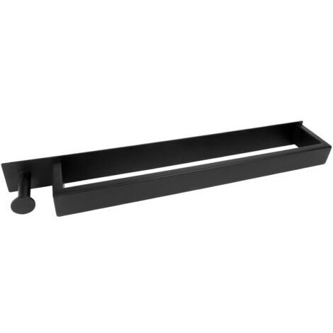 VtiziklPorte Serviette Salle de Dain sans Percage, Support Serviette Salle de Bain Adhesif, Inoxydable, 40cm, Noir