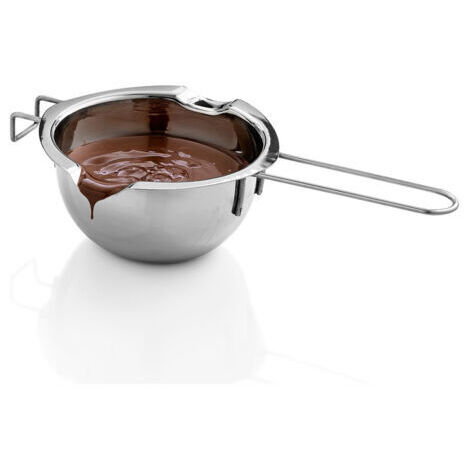 VtiziklPot de fusion bol de fusion de bain-marie bol de fusion de chocolat bol de fusion en acier inoxydable avec poignée outil de cuisson chauffant - argent