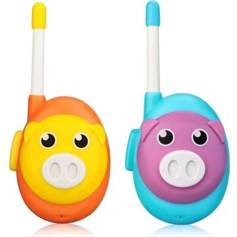VtiziklRB616 Talkie Walkie Enfant, Style de Bande Dessinée Facile à Utiliser Jouets pour Tout-Petits Garçon et Fille, Cadeau pour 3-12 Ans Intérieur Fête Extérieure (1 Paire)