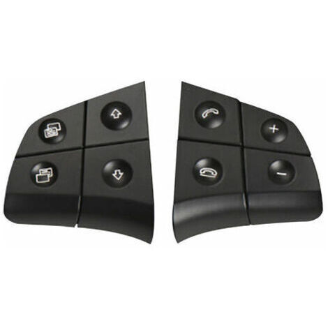 VtiziklRemplacement Des Boutons De Commande Au Volant Pour Mercedes Benz W164 W245 W251 Ml Gl Br Classe, Noir, 4 Cles