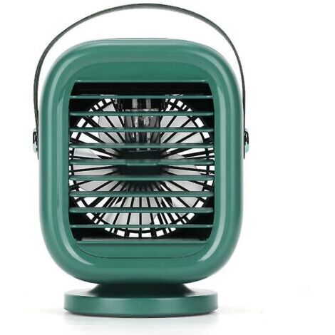 VtiziklRotation de 120 degrés 2000mah Ventilateur de climatiseur Usb Refroidisseur d’air rechargeable 3 vitesses Humidificateur Brumisateur Ventilateur pour la salle de bureau à domicile extérieur