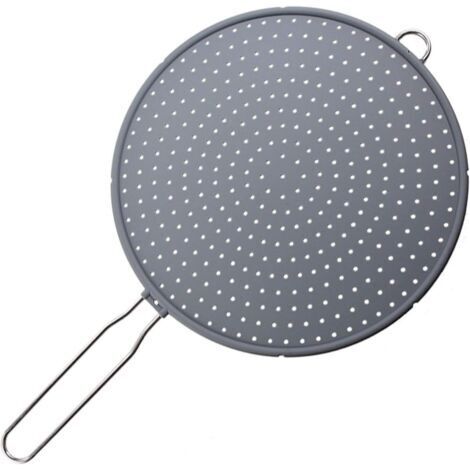 VtiziklSilicone Splash Guard Pan Silicone Splatter Screen Cover Passoire Splatter Cuisson pour couvercles universels