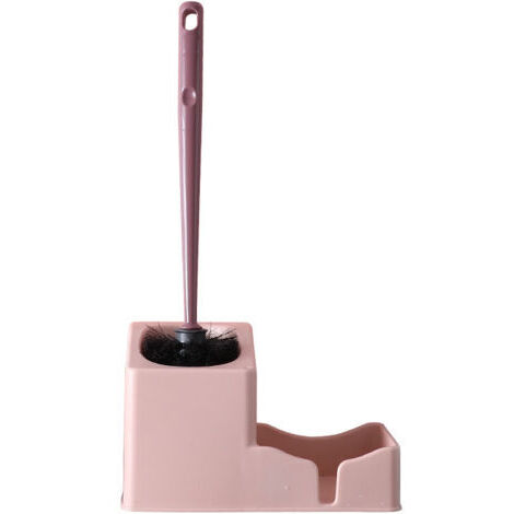 VtiziklSupport de toilette pour brosse de toilette à cheveux doux(Rose clair)