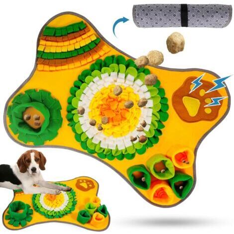 VtiziklTapis de reniflement pour chien - Tapis d'entraînement lavable et jouet interactif pour animaux de compagnie