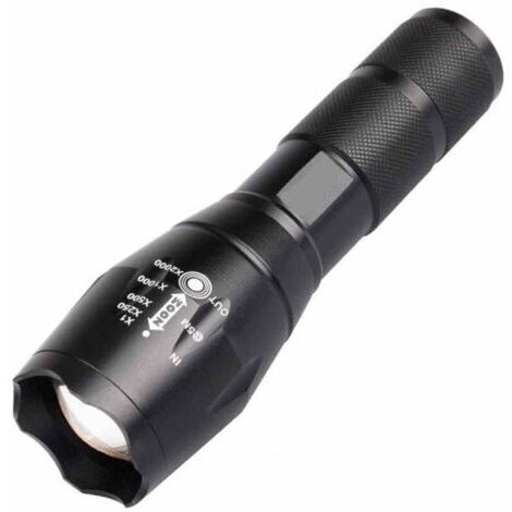 VtiziklTorche Lampe de Poche,Lampe de poche tactique poche torche LED super lumineux 1200 lumens LED poche torche T6 lampe de poche portable mise au point réglable torche zoomable avec 5 modes de lumi