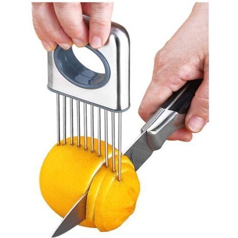 VtiziklTrancheuse de citron Fruit Splitter Oignon Coupé Acier inoxydable Ultra-mince Ménage Coupe Légumes Outils auxiliaires Accessoire