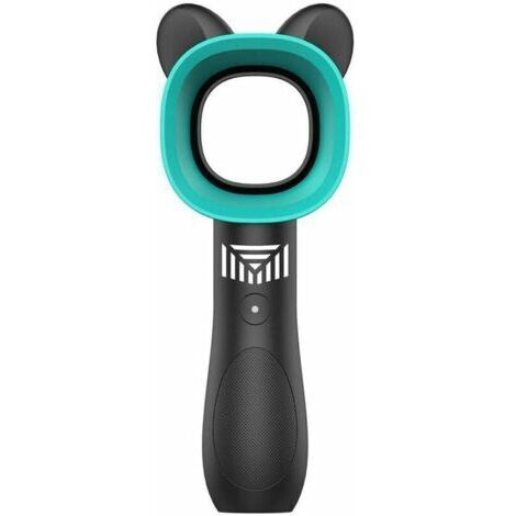 VtiziklVentilateur Portable sans Feuilles à 3 Vitesse, Mini Fan en Forme de Chat Mignon Rechargeable, Ventilateur de Poche Convient pour Chambre，Bureau，Voyage (Vert) - Bleu