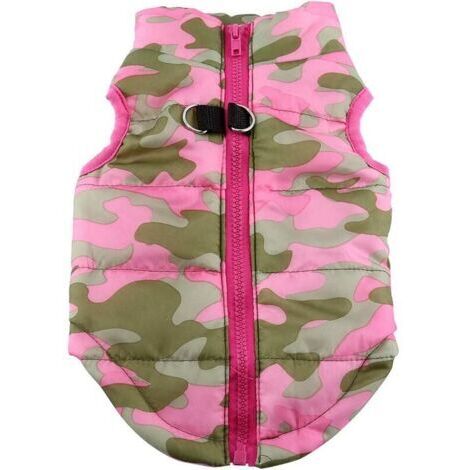 VtiziklVeste pour Animaux de Compagnie Manteaux Chauds pour Chiens Hiver Automne Vestes en Coton Chauds Chat Manteau de Chien Vêtements Animaux Vêtements Costumes (Rose Rouge, M)