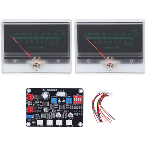 VU Meter Driver Board High Precise Adjustment Power Amplifier DB Meter with Backlit for DIY