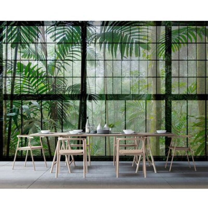 Livingwalls - Papier peint panoramique tropical pour chambre Tapisserie panoramique floral original Papier peint panoramique trompe l'œil idéal pour