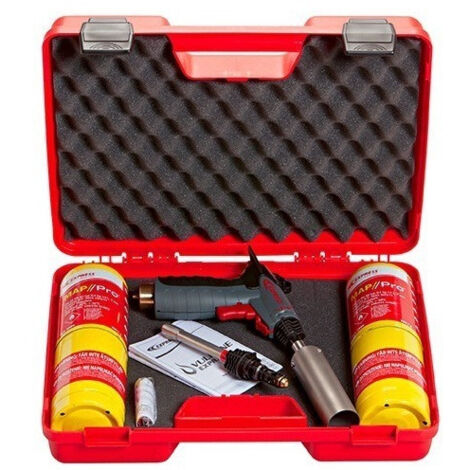 VULCANE EXPRESS MULTI AIR CHAUD EN VALISETTE : 1 CHALUMEAU + 2 LANCES + 2 CARTOUCHES GUILBERT EXPRESS- 491 - -