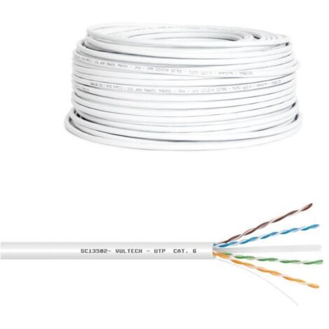 Vultech Matassa LAN Cavo di Rete 50m Cat. 6 UTP Bianco