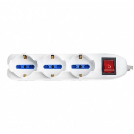 Vultech Multipresa bipasso 9 posti con tasto ON/OFF 16A