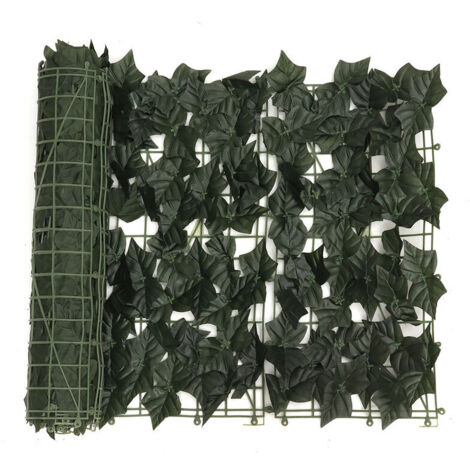 VURAHOME -0.5x3m Brise Vue Artificielle Faux Ivy Leaf Clture De Confidentialité écran Haie Décor Panneaux Jardin Extéri (vert D)