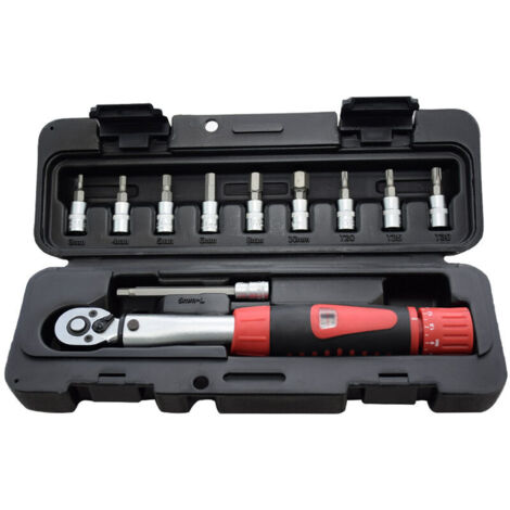 VURAHOME - 1/4 "DR 2-24Nm Clé dynamométrique pour vélo Set Outils de réparation de vélo Kit Clé à cliquet Clé dynamométrique mécanique Clés manuelles,3