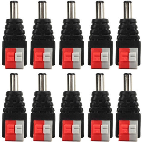 VURAHOME - 10 pièces Connecteur mâle BNC Câble coaxial Borne de caméra de surveillance CCTV Adaptateur RCA Fiche AV,DUBUNS