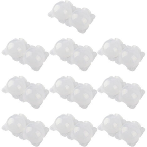 VURAHOME - 10 pièces de 12 cm de dispositif d'enracinement de plantes, boîte de greffage de boule de propagation haute pression, blanc,DUBUNS
