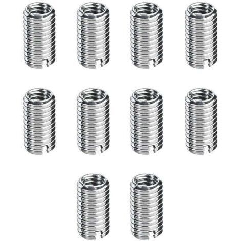VURAHOME - 10 Pièces Insert Fileté M8/M10, XU, De Filetage Autotaraudeur, Écrous à Visser M8 1,25 Femelle, M10 1,5 Mâle, 12mm Long, Réparation pour Maintenance Matérielle -