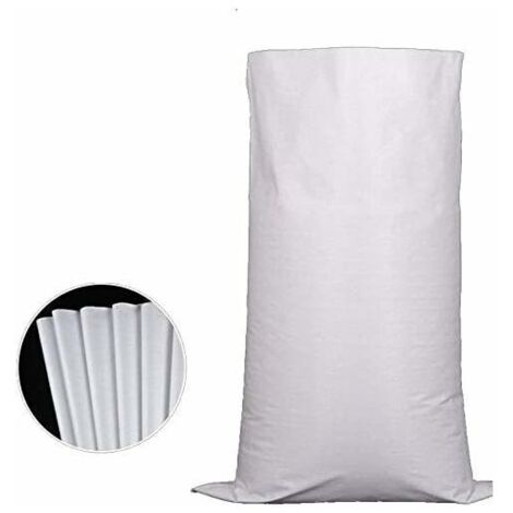 VURAHOME - 10 Pièces Sac à Gravats Ou Les Déchets de Jardin Sacs Tissés Blanc 60x100 cm,Sac Gravat de Grande Capacité,pour La Logistique Et Le Transport