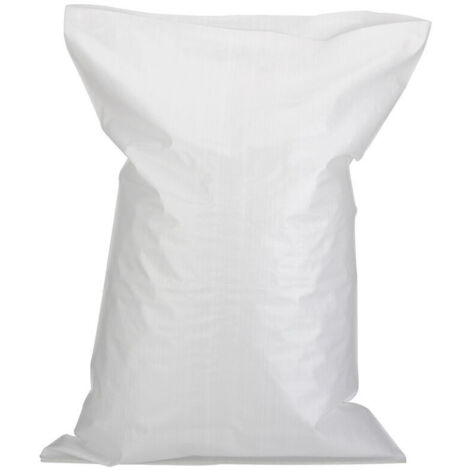 VURAHOME - 10 sacs à gravats, 50 x 80 cm, 55 kg  Déchets de chantiers et d'usines  Durable et réutilisable  Polypropylène tissé blanc  Gravier, sable, feuilles, cailloux