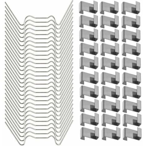 VURAHOME - 100 Pièces Clips de Vitrage de Serre Inoxydable Clip Z Type pour Serre Clip de Vitrage de Type W en Acier Inoxydable Résistant Aux Tempêtes pour Fixation de Serre Verre Accessoires Serre
