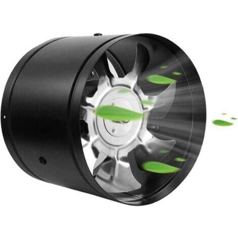 VURAHOME - 100mm Ventilateur d'air D'extraction, XU, 140 m³/h de Conduit Ventilateur Industriel en Métal d'air Mural pour Salle de bain, Sous-sol, Garage, Tente de Culture(noir) -