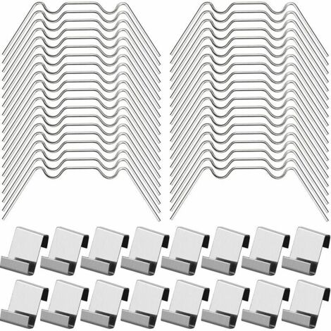 VURAHOME - 100Pcs Clips de Vitrage pour Serre Inclure 50Type W Serre Pinces en Acier Inoxydable et 50 Clips de Type Z pour Vitre de Serre