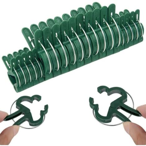 VURAHOME - 100Pcs Clips Tomates, Clips De Plantes, Pinces pour Plantes De Jardin, Clips De Plantes Durables, Pince Attache Tomate, Clips De Jardin Réglable, Clips pour Serre Plantes Grimpantes