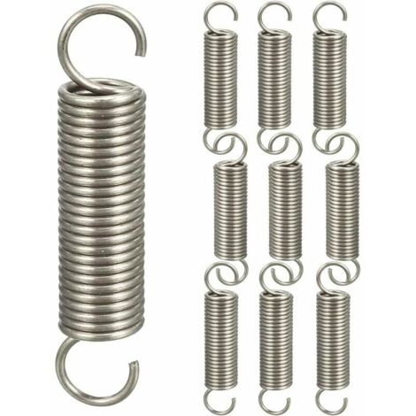 VURAHOME - 10pcs Ressort Double Crochet Ressorts de Traction,Ressorts de Compression Ressort Crochet Assortiment de Ressort,1.21145mm