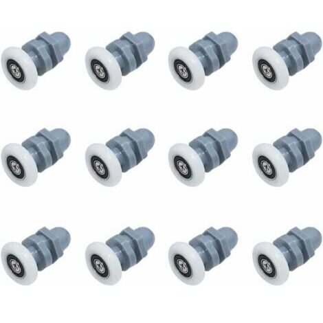 VURAHOME - 12 Pièces Roulette Porte De Douche Douche Roulettes Galets De Porte Porte Coulissante Porte A Roulette Rouleaux Inférieur Porte De Douche Roue Rouleau Roulette Roue Douche 20Mm Roulette