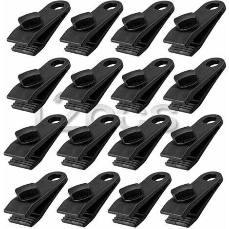 VURAHOME - 12Pcs Pince À Pince Pour Bâche, Ensemble De Pinces À Bâche Résistantes Pince Pour Auvent Instantané Pour Tentes Tarp Caravan Garden Shade Housse De, Noir (12),de