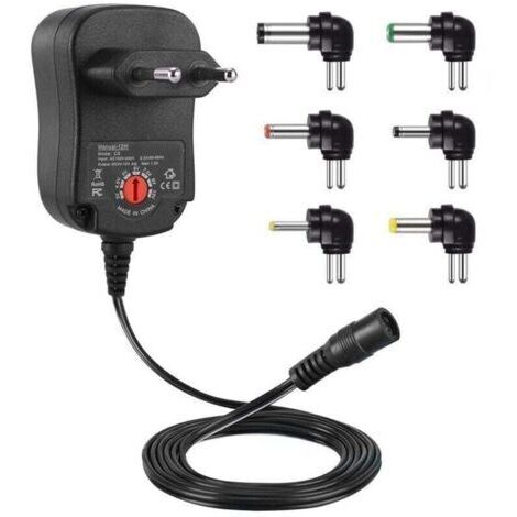 VURAHOME - 12W Adaptateur Alimentation Universelle 3V 4, XU,5V 5V 6V 7,5V 9V et 12V, Chargeur Secteur Transformateur DC 220V pour VTech Kidimagic Starlight LightShow Party Sorio 1 2 3S 3 MobiGo Genius