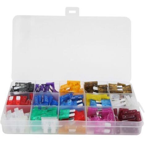 VURAHOME - 150 pièces ensemble de fusibles à lame pour voiture 2 A/3 A/5 A/7,5 A/10 A/15 A/20 A/25 A/30 A/35 A/40 A,DUBUNS