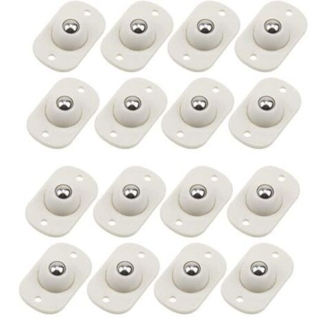 VURAHOME - 16 x Roulettes de Transfert Auto-adhésives Roulettes à Billes Adhésives Roues à Bille de Convoyeur Adhésives Rotation à 360° pour Pied de Meuble