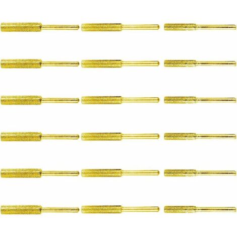 VURAHOME - 18 pcs Diamant Affûteur de Tronçonneuse Burr Stone Whetstone Tool - Meules d'affûtage et d'affûtage pour chaîne de tronçonneuse - 4 mm, 4,8 mm et 5,5 mm - pour céramique, verre de jade, car