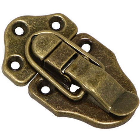 VURAHOME - 2 Fermoir à Bascule loquets Verrou à Bascule Fermeture a Levier Fermeture pour Coffret à Bijoux Coffrets Cadeaux Coffre à Outils Valise et Coffre - Bronze