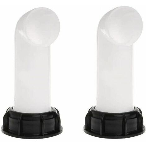 VURAHOME - 2 pcs Adaptateur de Réservoir D'eau, Vanne Cuve a Eau, Adaptateur de Réservoir de Vidange IBC pour Réservoirs D'eau IBC, Vannes de Tonnage, Irrigation Agricole, Pipelines, Plastique, 60 MM(