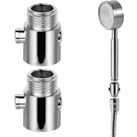 VURAHOME - 2 Pcs Stop Douche, Pomme de Douche Robinet D'arrêt en Laiton avec Interrupteur Vanne d'Arrêt de Pommeau de Doucher G1/2”, Robinets D'arrêT du Pommeau Economiseur D'eau pour Douchettes à Mai