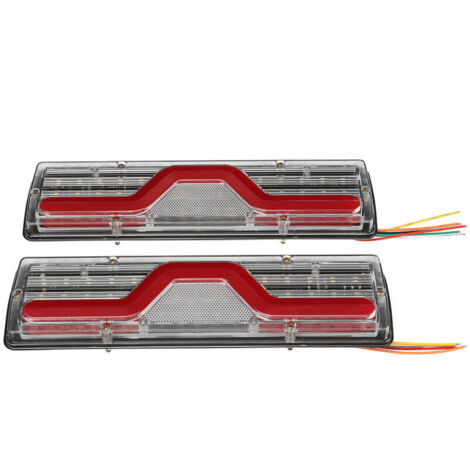 VURAHOME - 2 pezzi 12/24V 47 LED indicatori di luce freno/stop posteriori dinamici per barca, rimorchio, roulotte, furgone