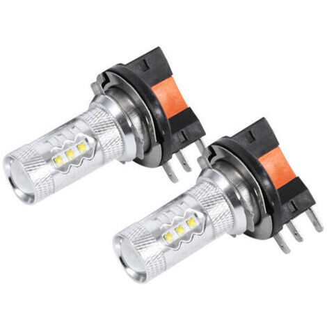 VURAHOME - 2 pièces/1 paire de ampoules LED H15 80W pour voiture, lampe phare,de