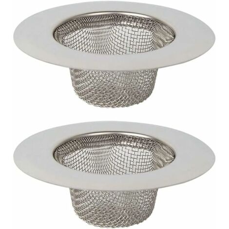 VURAHOME - 2 Pièces Évier Cuisine Filtre, Évier Acier Inoxydable Filtre, Acier Inoxydable Vidange Filtre, Crépine Évier Cuisine, pour Evier de Cuisine, Salle de Bain, Lavabo, Baignoires