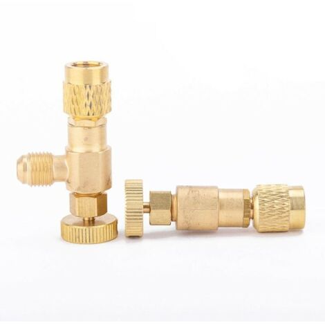 VURAHOME - 2 Pièces Vanne de Refroidissement de Climatisation Soupape de Sécurité R410A R22 Soupape de Sécurité Liquide Adaptateur pour Vanne de Régulation de Réfrigérant pour Vannes de Débit de Clima