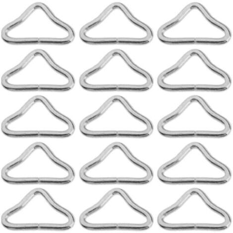VURAHOME - 20 Pièces Haute Résistance Boucle Triangle Trampoline Métal Bague Triangulaire Boucle Anneau de Tapis de Trampoline Accessoires de Trampolines Pièces de Rechange pour Trampolines,20pcs,