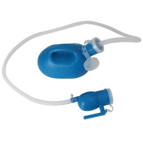 VURAHOME - 2000ml Portable Hommes Urinoir Collecteur Pipi Bouteille Voiture Camping Voyage +1.6M Tube -Bleu
