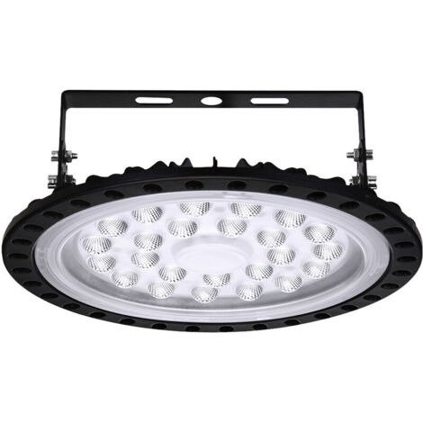 VURAHOME -200W LED UFO 20000LM, Projecteur LED Lampe Industriel LED Extérieur Blanc Froid 6000K-6500K, Floodlight Ultra-Mince IP65 à baie Haute pour l’éclairage de Garage Usine Atelier Gymnase