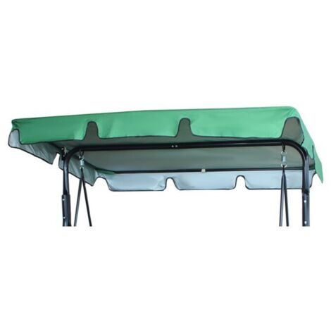 VURAHOME -210D Toit de Rechange pour Balancelle de Jardin  Imperméable en  Toit de balançoire Canopée pour Balancelle Remplacement Pare-Soleil à Bascule Jardin Anti-UV (Vert, 164×114×15cm)-trois plac