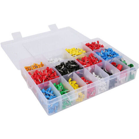 VURAHOME - 2120PCS Connecteurs électriques E0508 ​​- E16-12 Ensemble de bornes de fil pré-isolées de type tube VE,DUBUNS