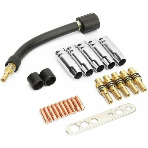 VURAHOME - 24 pièces 0.8 Contact MIG Contact soudure Contact soudeur Kit de consommables de soudage Compatible pour Binzel 15AK pistolet torche de soudage
