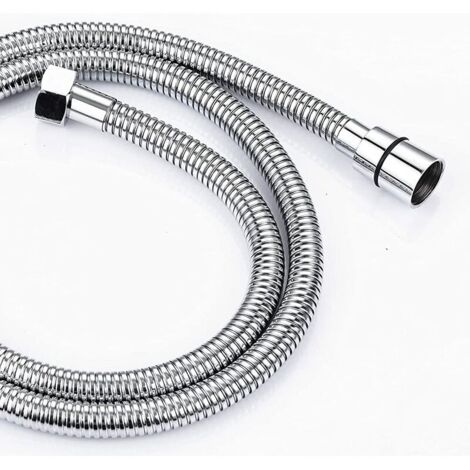 VURAHOME - 2M Flexible de Douche en Acier Inoxydable Anti Torsion , Tuyau de Douche Raccord Standard G 1/2 Universel pour Salle de Bains Adaptable à Toutes les Douchettes