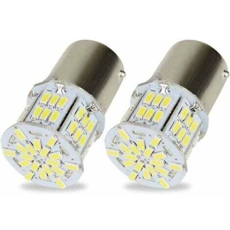 VURAHOME - 2Pcs Lampe LEDs 1156 BA15S P21W LED Lampe 3014 54SMD Super Brillant , XU,Blanche pour Voiture Auto Feu Arrière Les Clignotants Lampe Feux de Recul 12V 6500K -